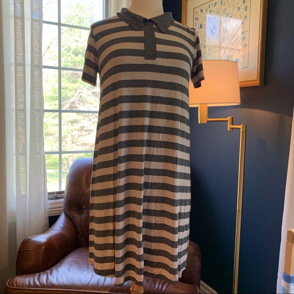 Bluebelle Maternity Dress 12 gray white